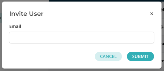 Screenshot with complete emails modal USERS button highlighted