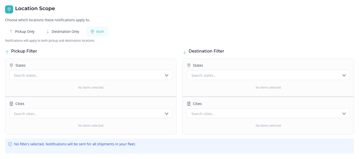 Create notification screen example