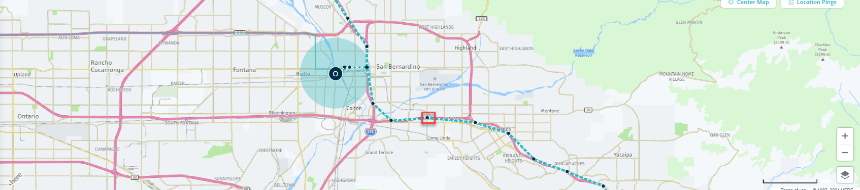 Truck movement trail arrows